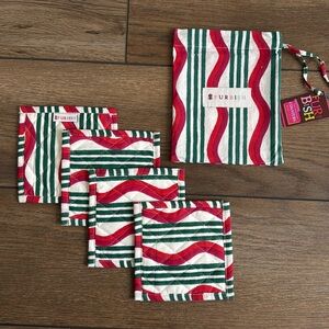 Furbish Studio Block Print Coaster Set of 4